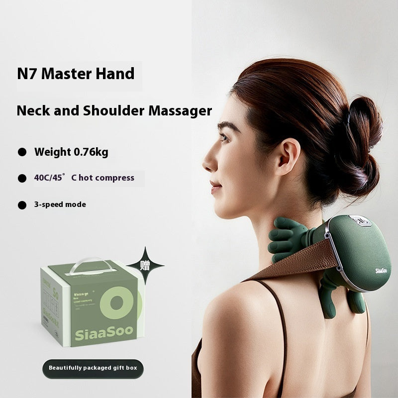 4D Cordless Neck and Shoulder Massager with Heat - Wireless Deep Kneading Massage Pillow