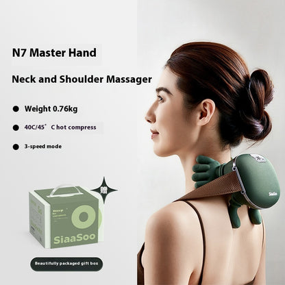 4D Cordless Neck and Shoulder Massager with Heat - Wireless Deep Kneading Massage Pillow