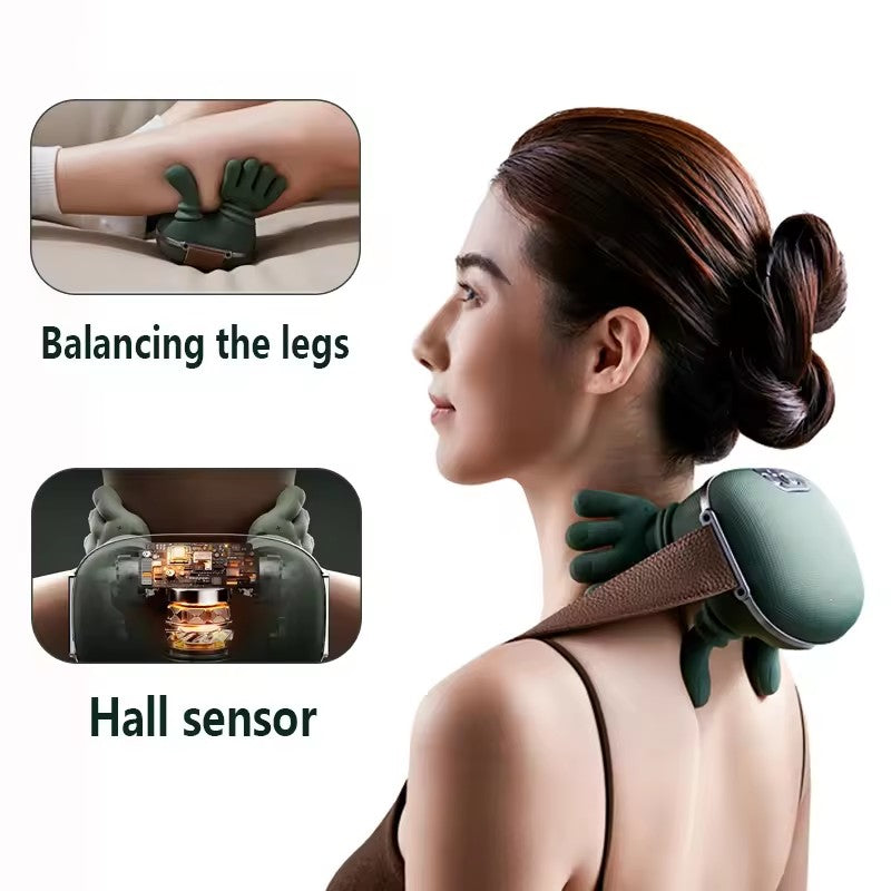 4D Cordless Neck and Shoulder Massager with Heat - Wireless Deep Kneading Massage Pillow