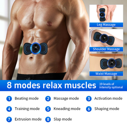 EMS Mini Massage Patch - Smart Neck & Shoulder Massager (8 Modes)