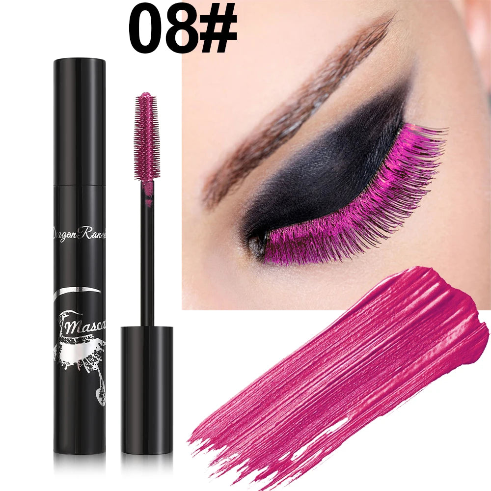 Colorful Mascara, Long-Lasting, Waterproof, Non-Smudged, Lightweight, Smooth, Easy to Color, Thick, Slender, Thick and Elongated