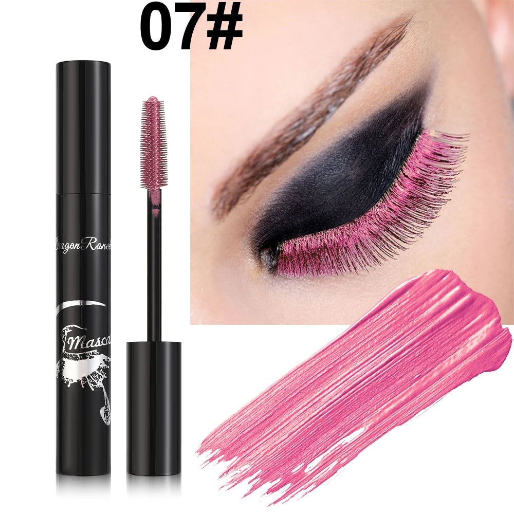 Colorful Mascara, Long-Lasting, Waterproof, Non-Smudged, Lightweight, Smooth, Easy to Color, Thick, Slender, Thick and Elongated