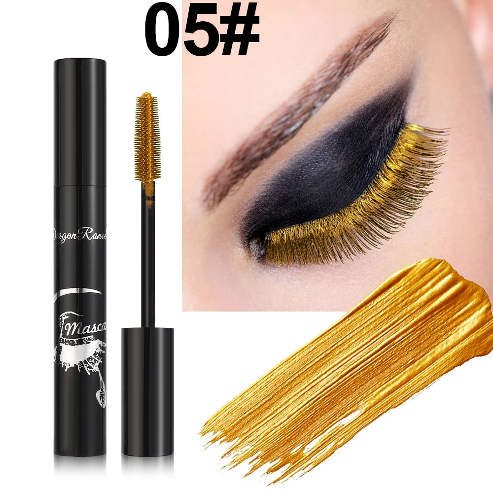 Colorful Mascara, Long-Lasting, Waterproof, Non-Smudged, Lightweight, Smooth, Easy to Color, Thick, Slender, Thick and Elongated