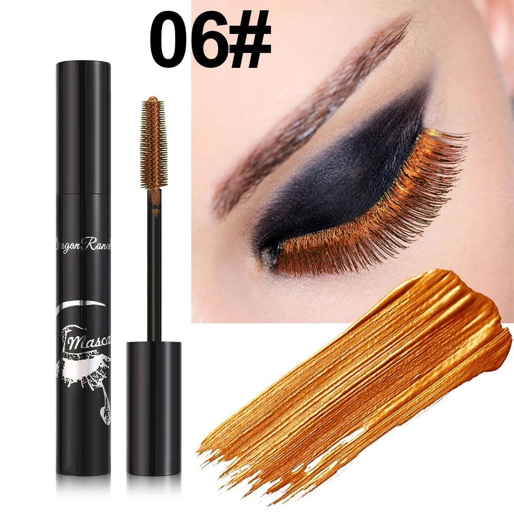 Colorful Mascara, Long-Lasting, Waterproof, Non-Smudged, Lightweight, Smooth, Easy to Color, Thick, Slender, Thick and Elongated