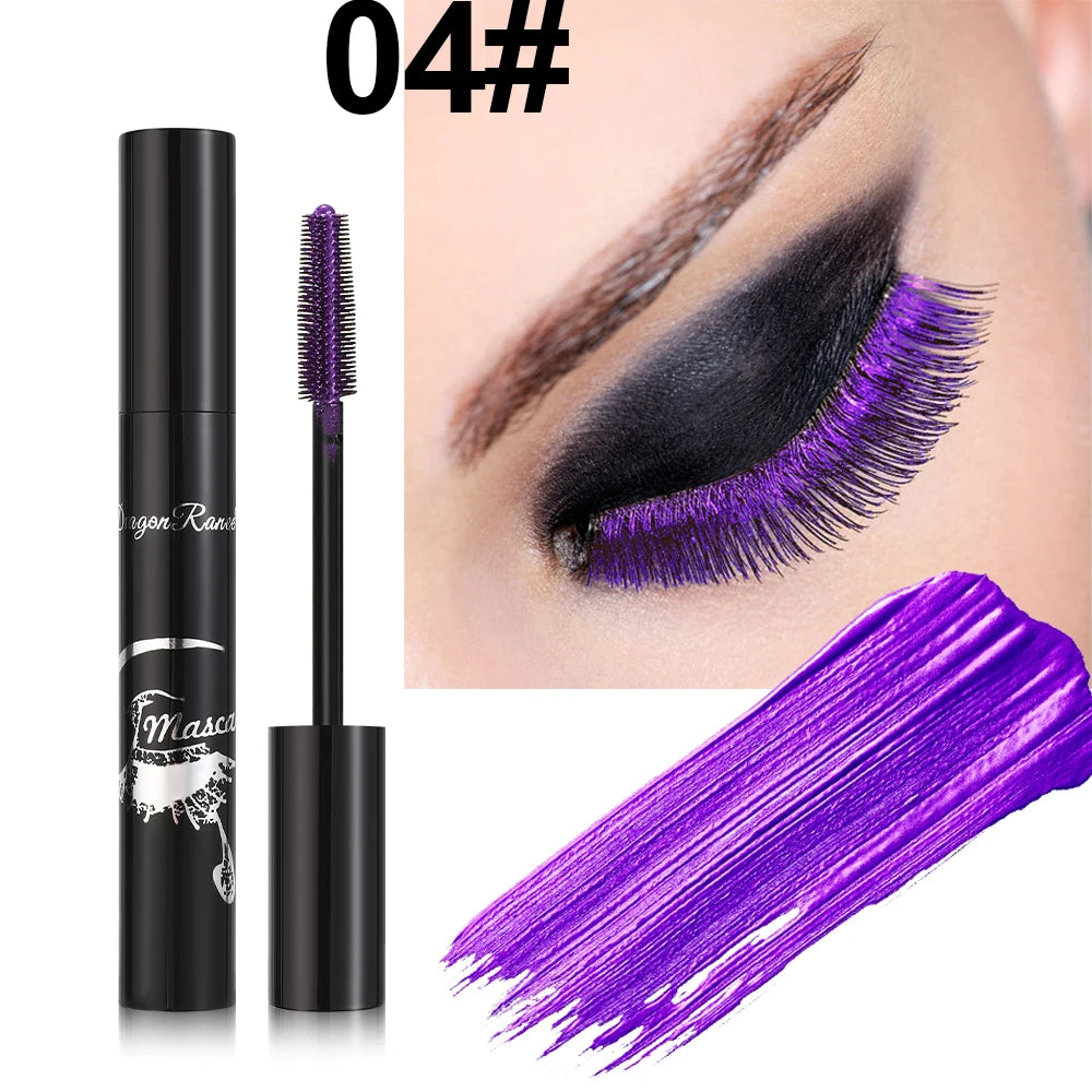 Colorful Mascara, Long-Lasting, Waterproof, Non-Smudged, Lightweight, Smooth, Easy to Color, Thick, Slender, Thick and Elongated